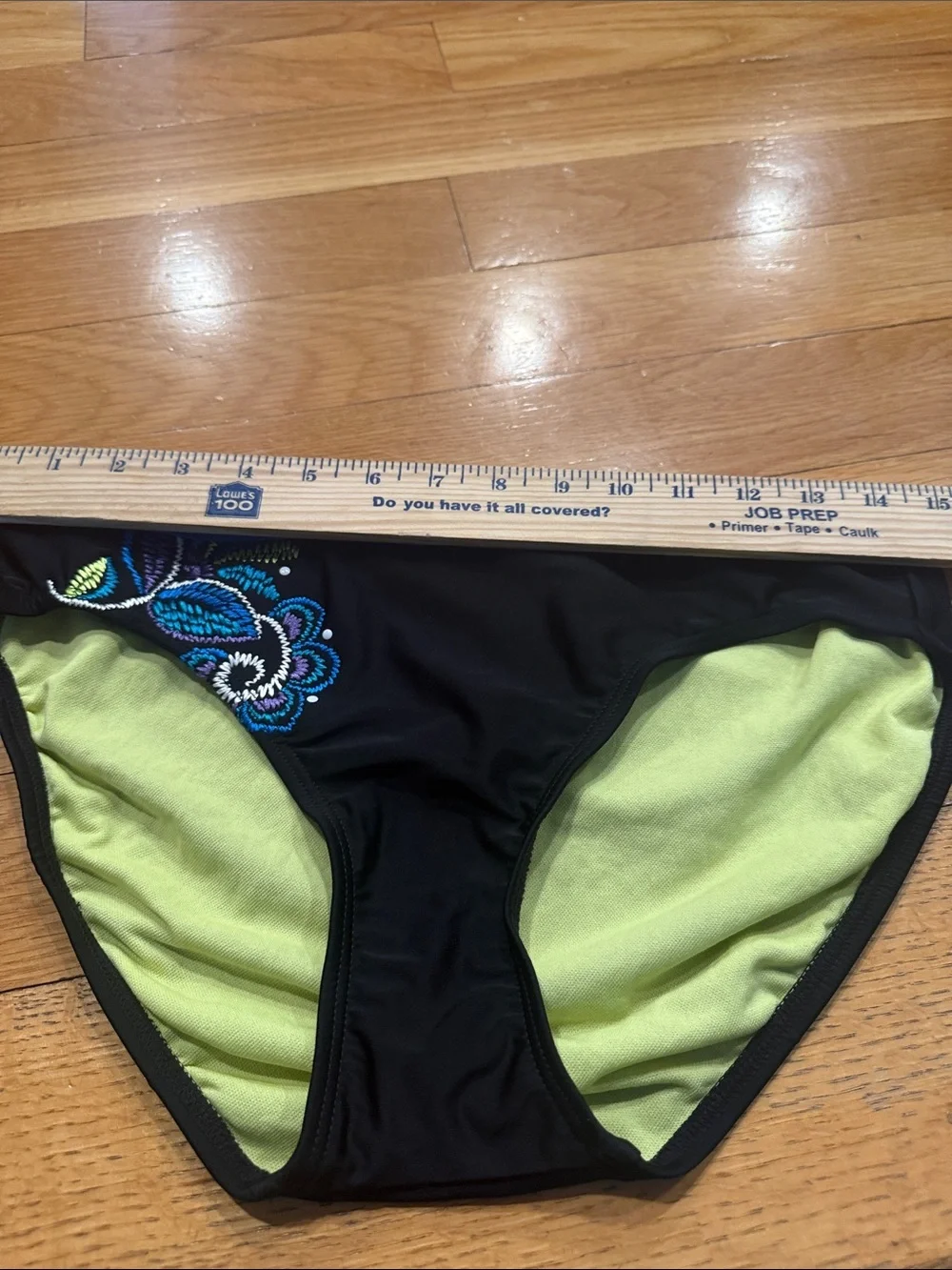 Sonoma women’s black w/ floral embroidery 2 piece swim suit .